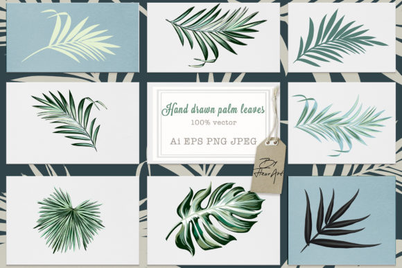 Download Jungle Palm Vector Leaves Set - Vector Collection