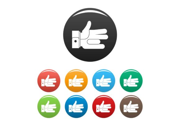 Download Hand Abstract Icons Set Color Vector - Vector Collection