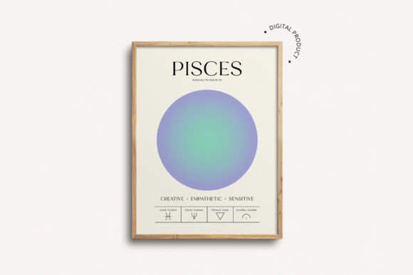 Download Pisces Zodiac Printable Wall Art - Printable wall Collection