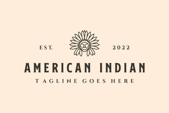 Download American Indian Line Art Logo Vector - Vector Collection