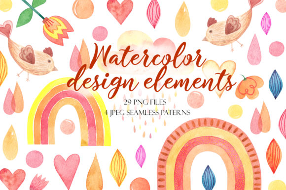 Download Watercolor Boho Elements Abstract Design - Abstract design Collection