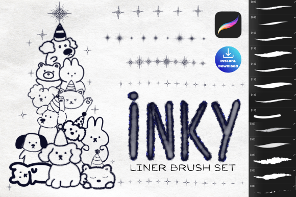 Download Procreate Ink Liner Brush Pack - Brush Collection
