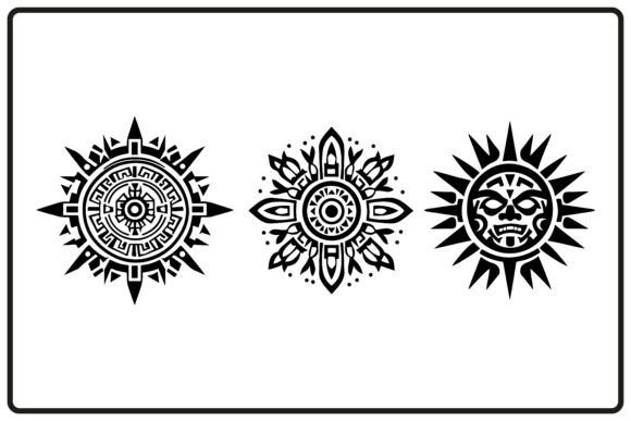 Download Aztec Calendar Silhouette Clipart Vector - Vector Collection